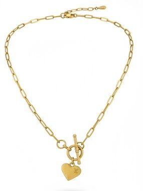 Louis Vuitton Upcycled Double sided LV heart ❤️ charm toggle necklace